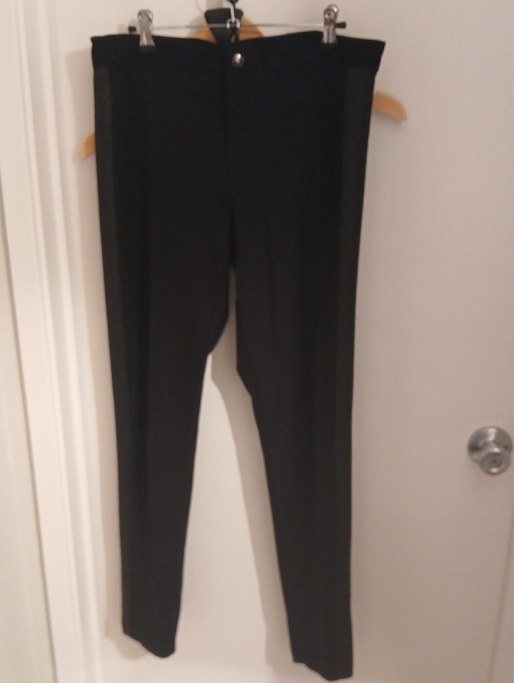 Banana Republic Black Slim Leg Pants with Quilted Side Panels